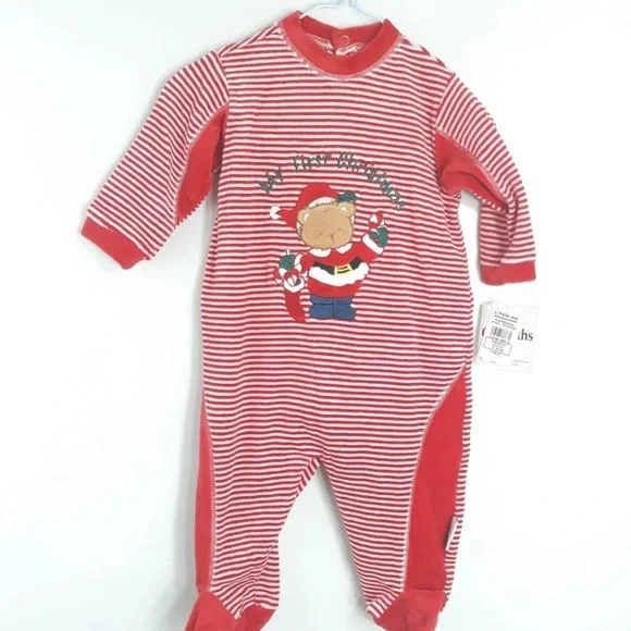 Little Me, 2-Piece Striped Santa Bear Outfit. NWT - Picture 2 of 9